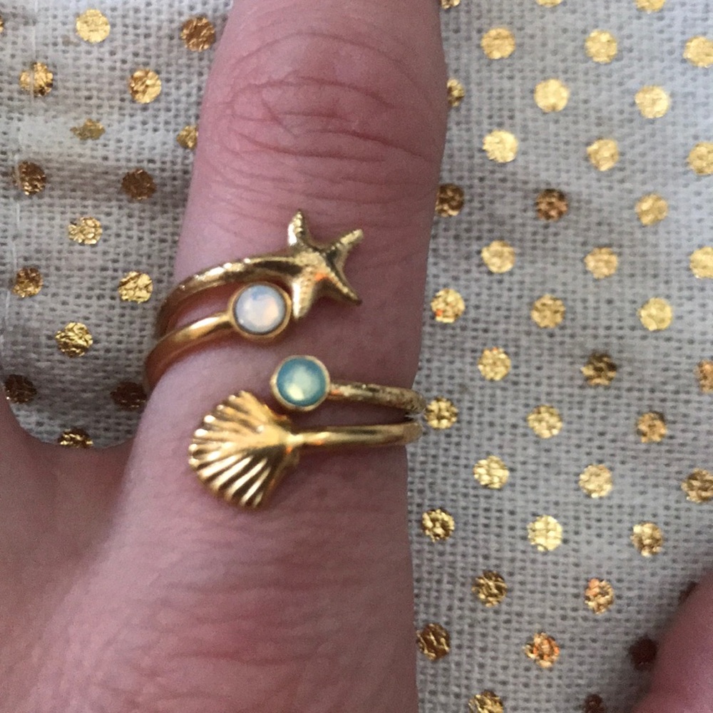 Alex and ani mermaid ring set